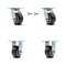 Service Caster 4 Inch Polyurethane Caster Set with Ball Bearings 2 Swivel Lock 2 Rigid SCC SCC-30CS420-PPUB-BSL-2-R-2 - alternate 1